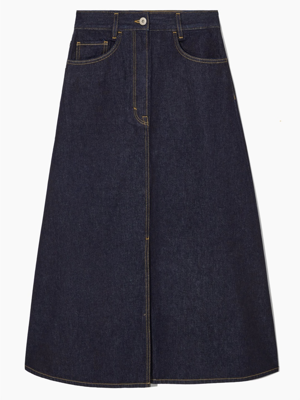 COS A-line Denim Midi Skirt in indigo / Size Eur 42 or 8-10
